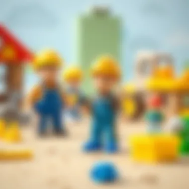 Educational scene with Bob the Builder toys