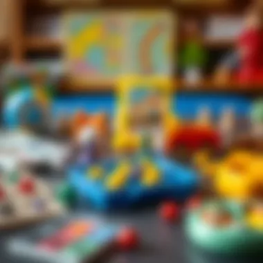 A variety of educational games laid out on a table