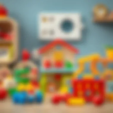 A collection of educational toys for children's development