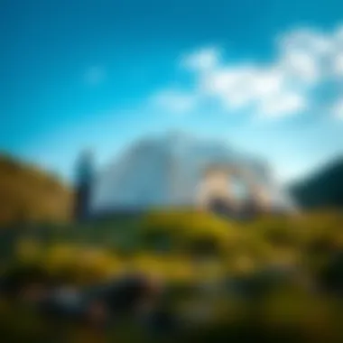 An automatic tent being easily set up, demonstrating its user-friendly design.