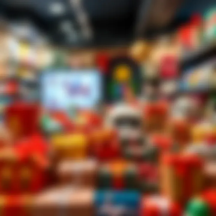 A diverse selection of gifts arranged neatly for easy browsing.