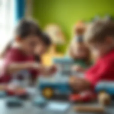 Children's Creative Model-Making Children engaged in creative model-making activities