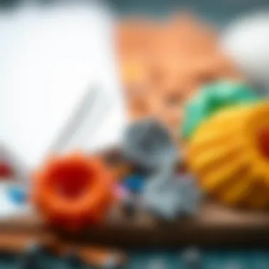 Eco-Friendly Modeling Materials Close-up of eco-friendly modeling materials