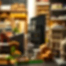 A variety of architectural modeling materials displayed