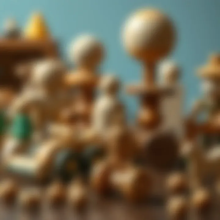 An array of wooden toys emphasizing safety standards and quality