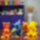 Colorful Fingerling toys promoting creativity