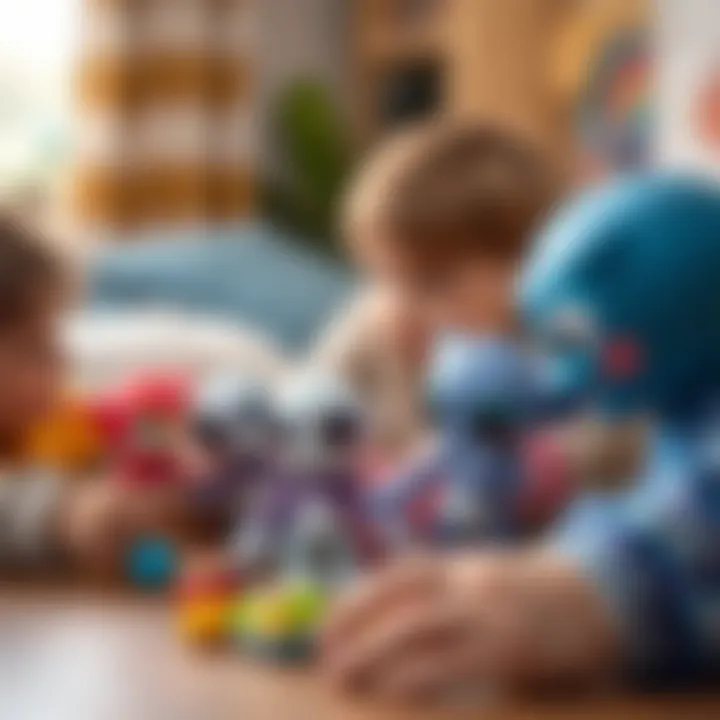 Children engaging in imaginative play with Fingerling toys