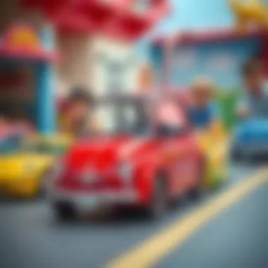 Children playing with Fiorino toy cars in a playful environment