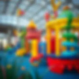 Colorful play structures designed for children's enjoyment