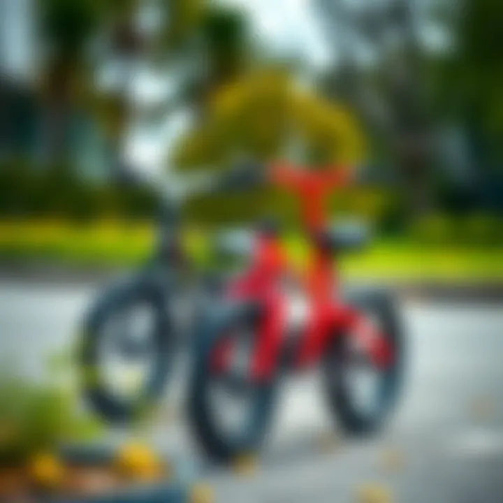 Various types of balance bikes for kids