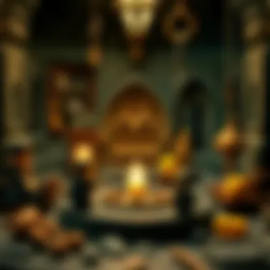 A representation of the themes explored in Harry Potter and the Chamber of Secrets, such as friendship and bravery.