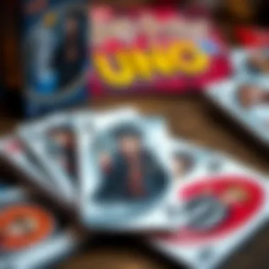 Close-up of special Harry Potter Uno cards featuring iconic characters