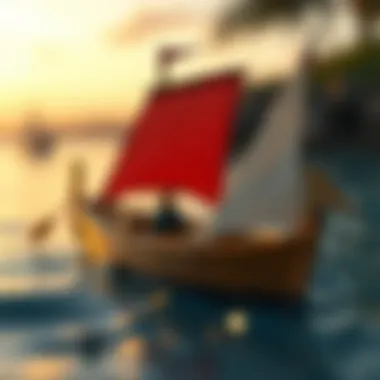 Illustration showcasing the history of children's boats