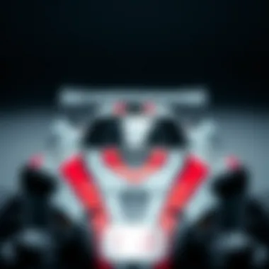 Close-up of a high-performance remote control car