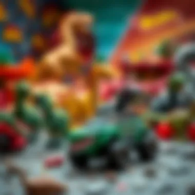 Dynamic play area with Hot Wheels Dinosaurs