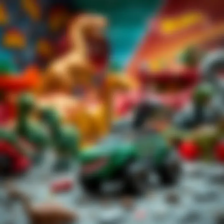 Dynamic play area with Hot Wheels Dinosaurs