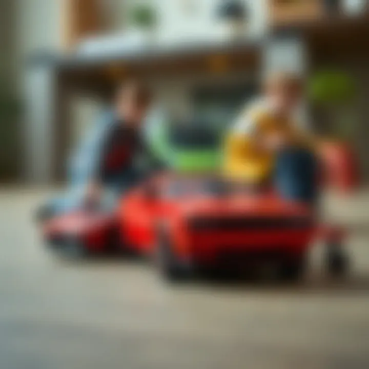 Children playing with Hot Wheels Premium Fast and Furious cars