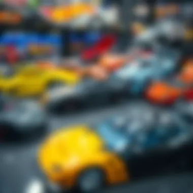 Collection display of Hot Wheels Premium Fast and Furious series