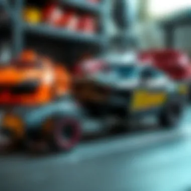 Close-up of the craftsmanship in a Fast and Furious model car