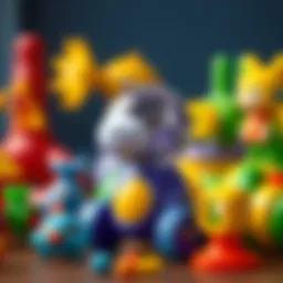 Colorful toys that stimulate cognitive development in children