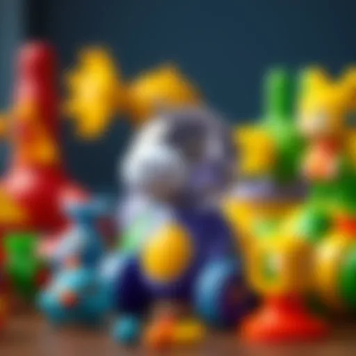 Colorful toys that stimulate cognitive development in children