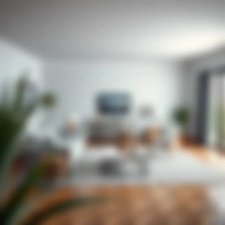 A modern IKEA living room setup showcasing stylish furniture and decor