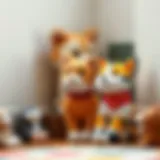 A cozy corner featuring IKEA plush cats enhancing a child's imagination