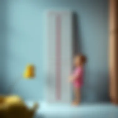 Infant growth chart displaying the relationship between birth length and future height.