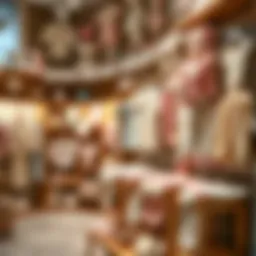 A beautiful display of baby clothes in a store