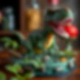 A stunning Jurassic World themed cake featuring a T-Rex design.