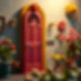 Vibrant Door Decoration Set Elegant door decoration set showcasing vibrant colors and textures