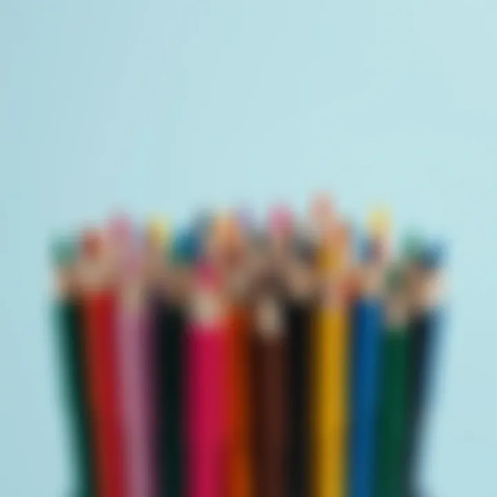 A selection of felt-tip pens in various colors and sizes