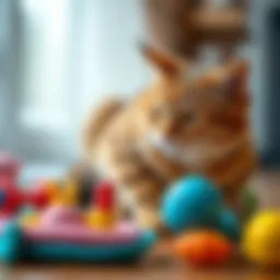 Various types of cat toys for mental stimulation