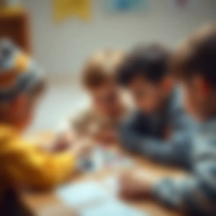 Children solving Sudoku puzzles together