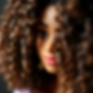 A close-up of curly hair showcasing cultural diversity