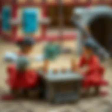 Historical depiction of traditional girls' games