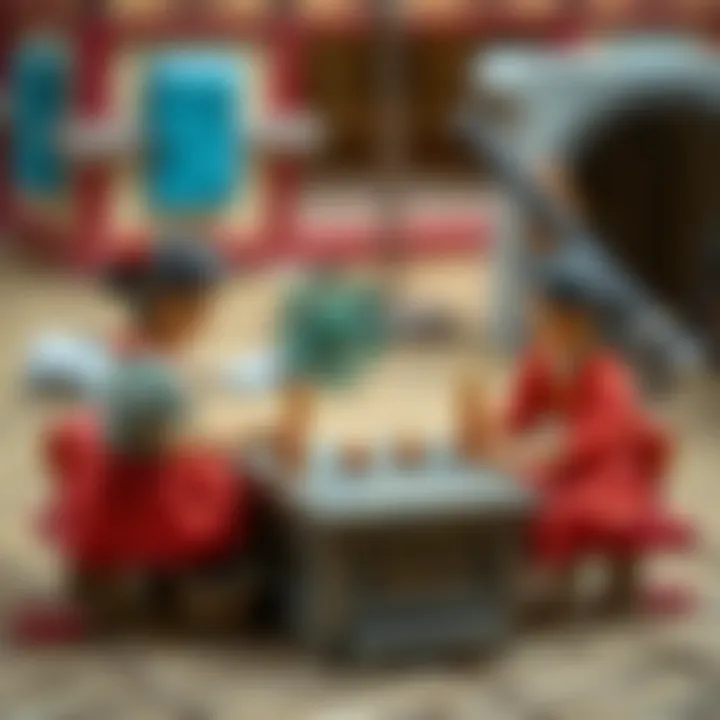 Historical depiction of traditional girls' games