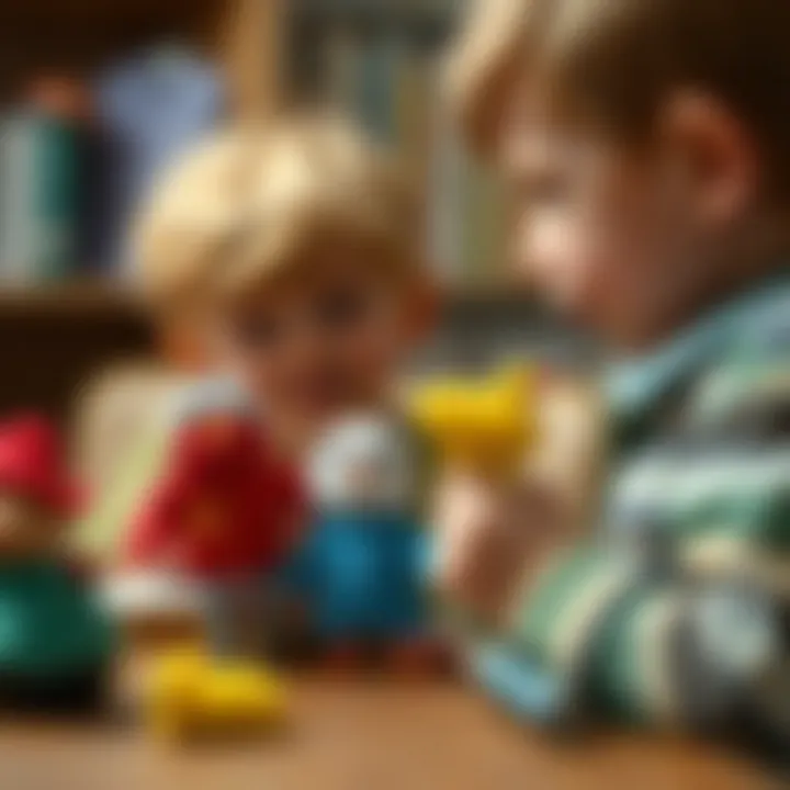 Children engaging with finger puppets in play