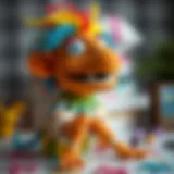 Colorful puppet designs showcasing creativity