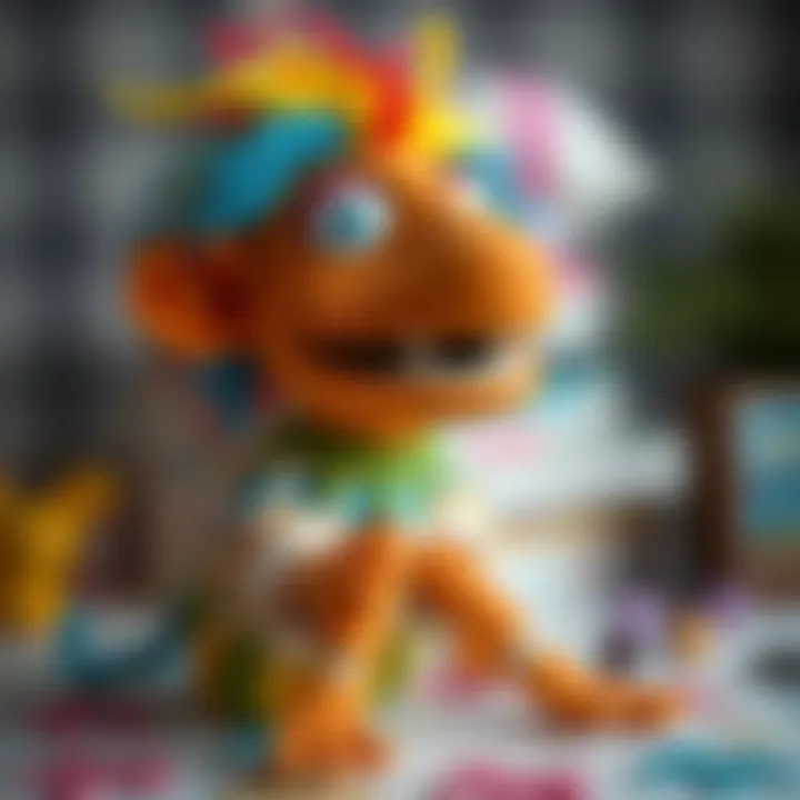 Colorful puppet designs showcasing creativity