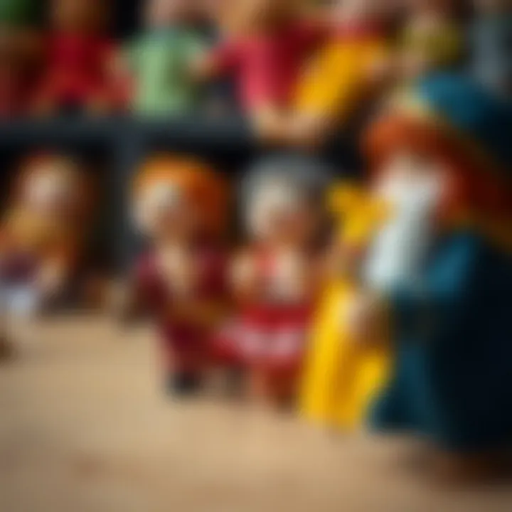 Finished finger puppets ready for storytelling