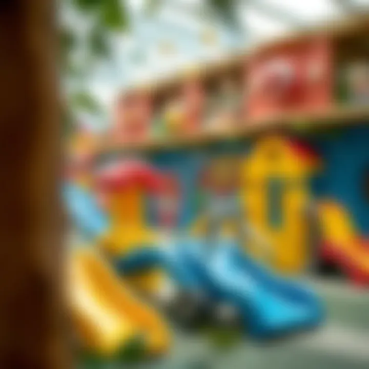 Safety features and design elements of the play area.