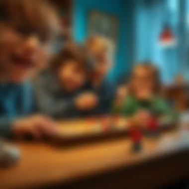 Children enjoying board game
