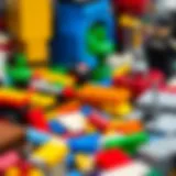 A vibrant display of Lego 60385 components.