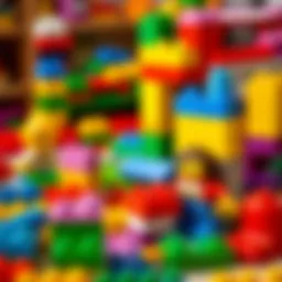 Colorful LEGO DUPLO blocks stimulating creativity