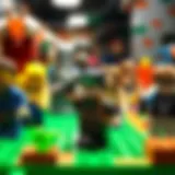 Lego Minecraft Minifigures showcasing various characters in a vibrant setting