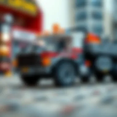 Detailed design features of a Lego truck