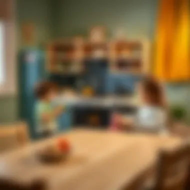 Social Activity Around Little Tikes Kitchen Kids enjoying a social activity around a Little Tikes kitchen