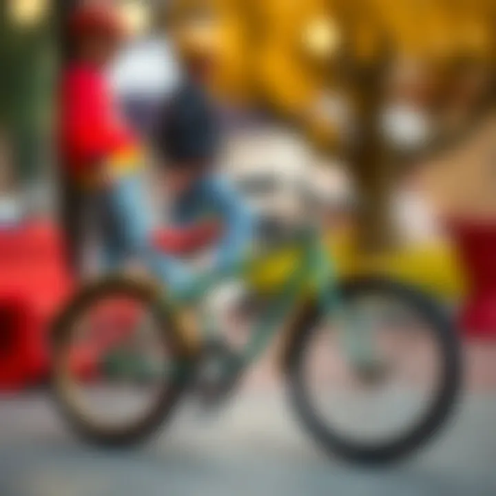 Safe play environment for children with model bicycles