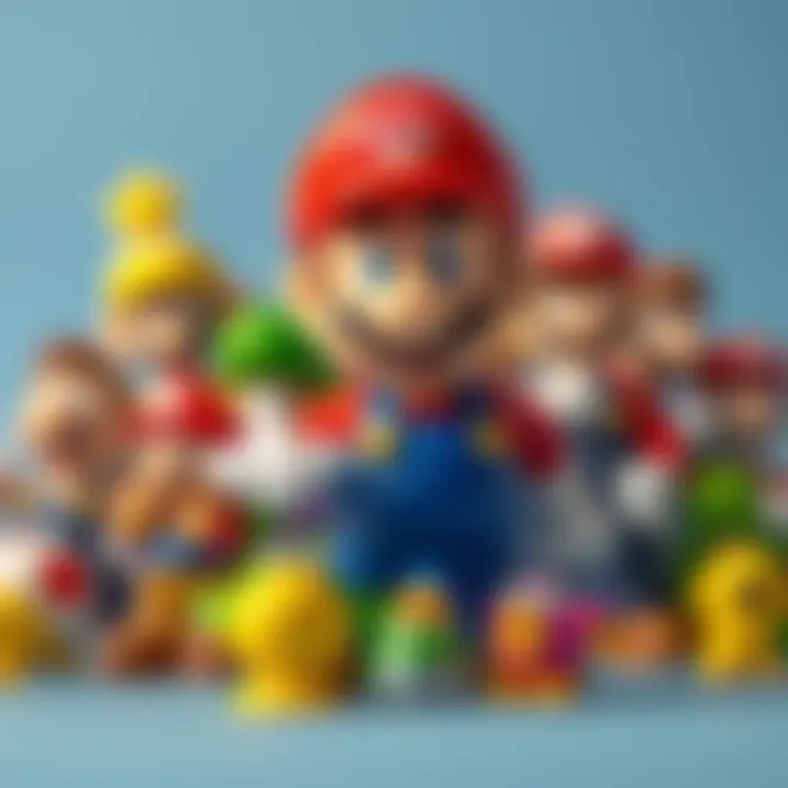 A collage of various characters from the Mario universe